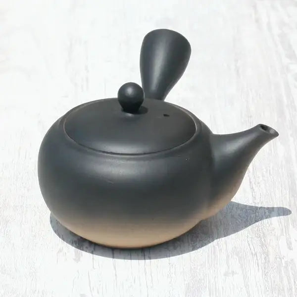 Kyusu Teapot Black-Bokashi with Stainless Strainer (Tokoname ware) - JJ Market