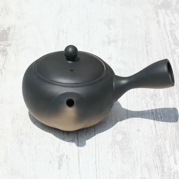 Kyusu Teapot Black-Bokashi with Stainless Strainer (Tokoname ware) - JJ Market