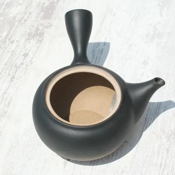 Kyusu Teapot Black-Bokashi with Stainless Strainer (Tokoname ware) - JJ Market
