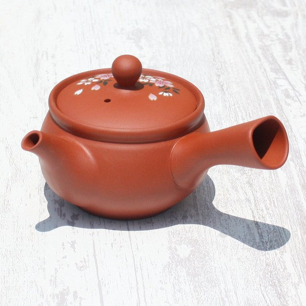 Kyusu Teapot Red Sakura (Tokoname ware)