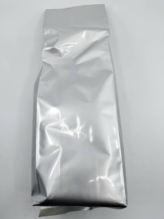 Shiny silver tea packaging bag for premium Japanese tea